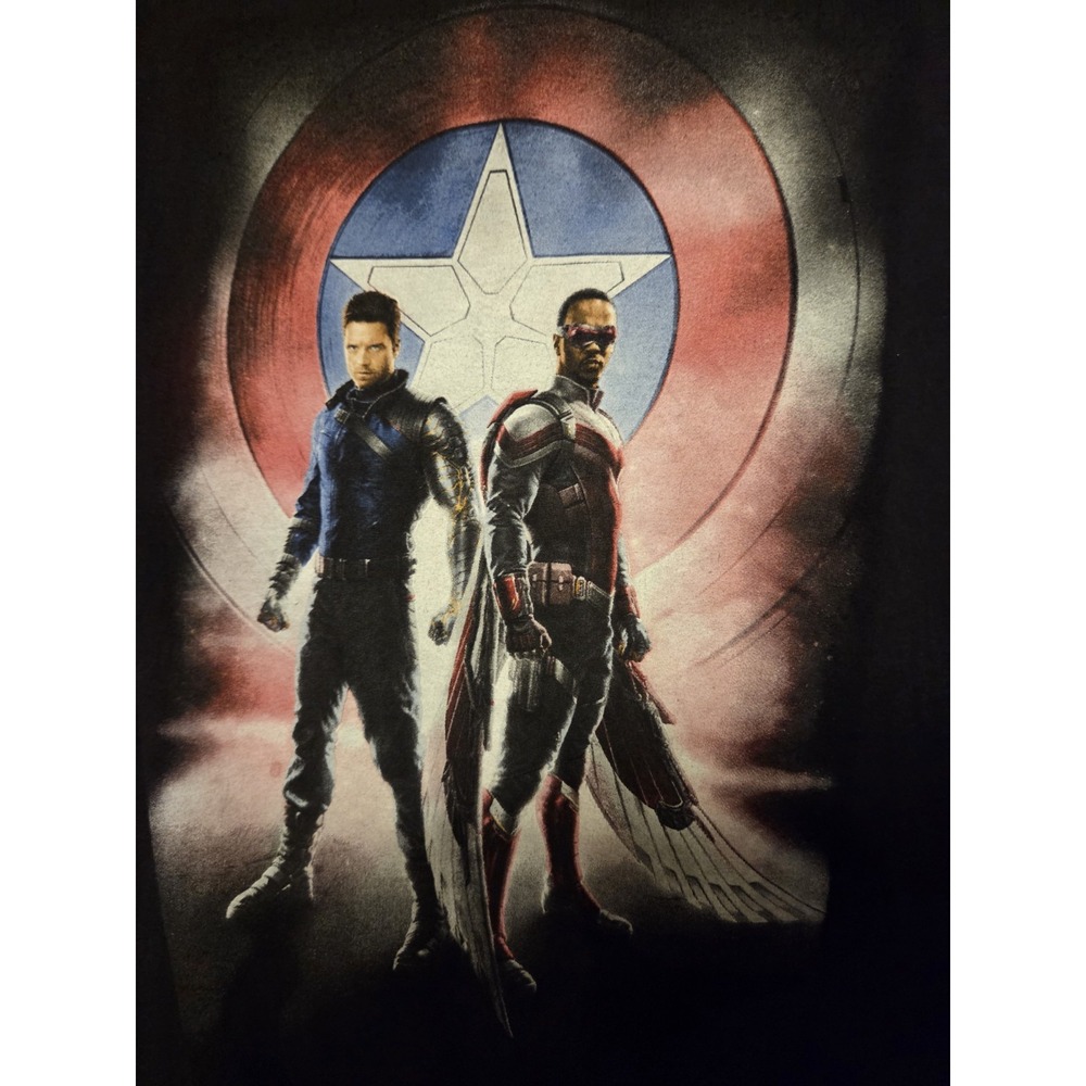 Marvel The Falcon and the Winter Soldier T-Shirt Mens Large Black Excellent